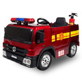 【聰明媽咪兒童超跑SKR】消防車造型 單人座 搖擺款 雙驅兒童電動車 烤漆酒紅 SX1818_2