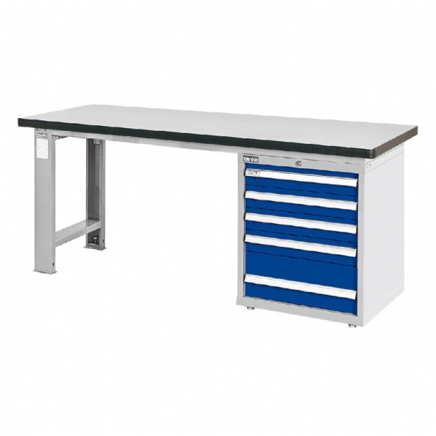 天鋼 WAS-67042F 寬1800mm 重量型耐磨工作桌 單櫃型