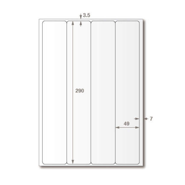 【龍德】三用電腦標籤貼紙 4格 LD-8107 105張(盒)