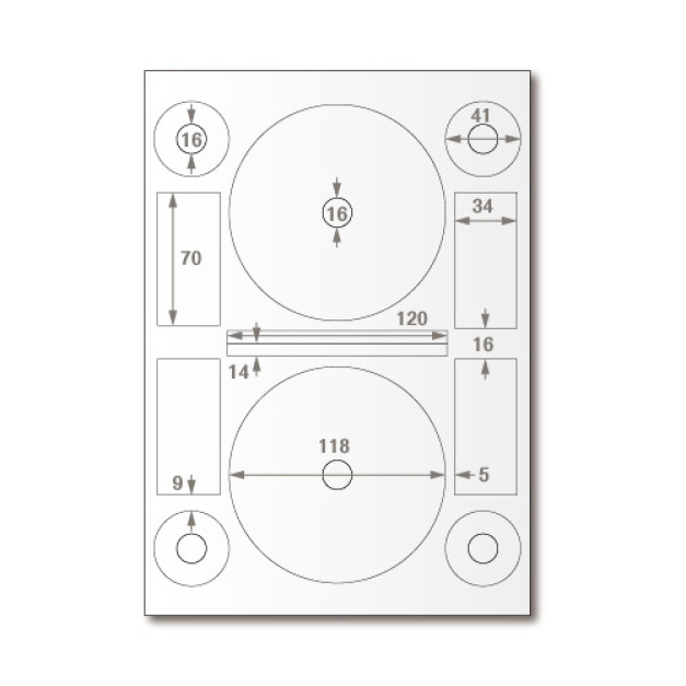 【龍德】三用電腦標籤貼紙 2格 LD-8106 105張(盒)