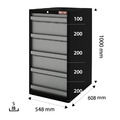 樹德 HDC-1051 100公分高單式滑軌重型櫃 5抽_3