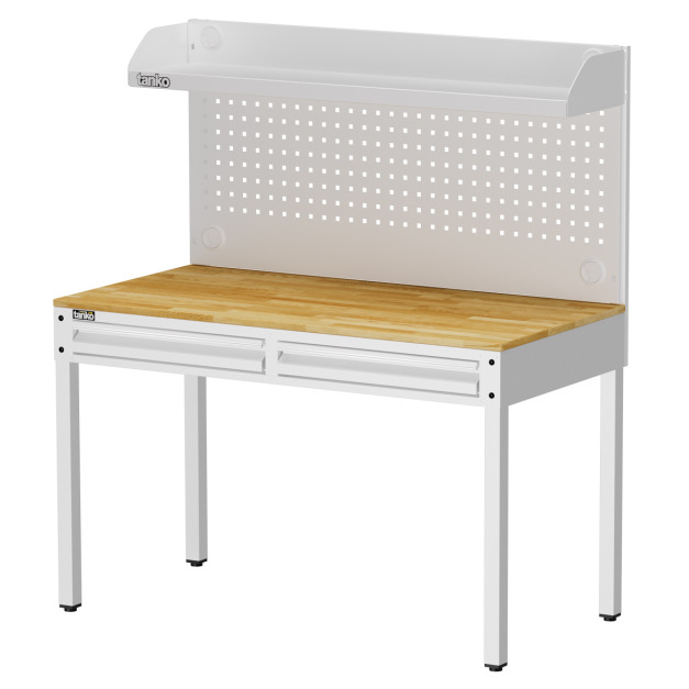 【120cm】天鋼多功能抽屜桌｜掛板上架  WET-4102W4｜白色