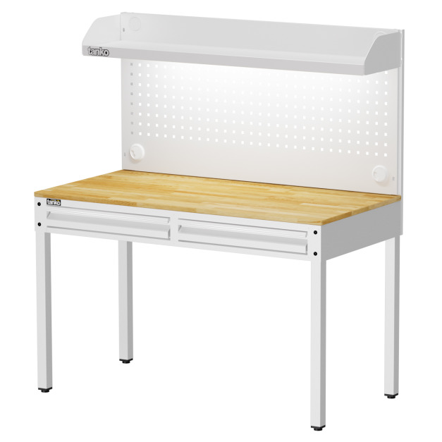 【120cm】天鋼多功能抽屜桌｜掛板上架燈具  WET-4102W5｜白色