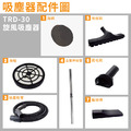 旋風式吸塵器 30L 乾濕吹三用 TRD-30 免過濾袋_6