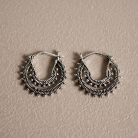 時光倒流｜925純銀耳環・圈圈式