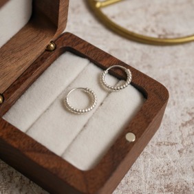 與你相遇｜925純銀耳環・圈圈式