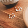 回音｜925純銀耳環・C圈式