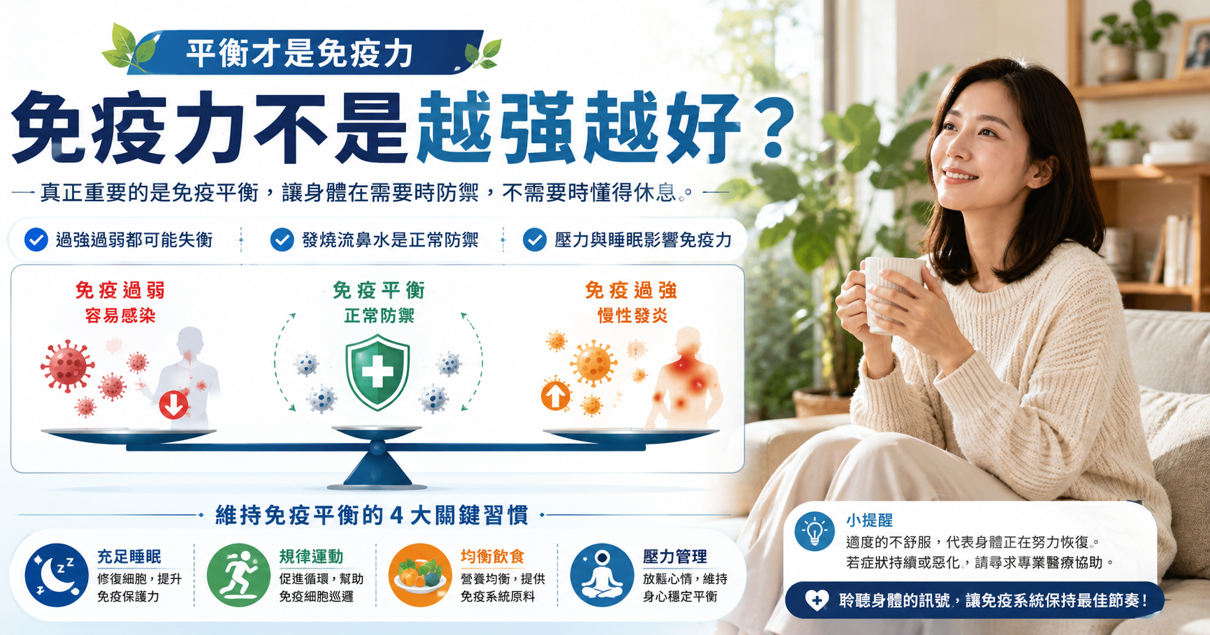 免疫力不是越強越好？真正重要的是「平衡」