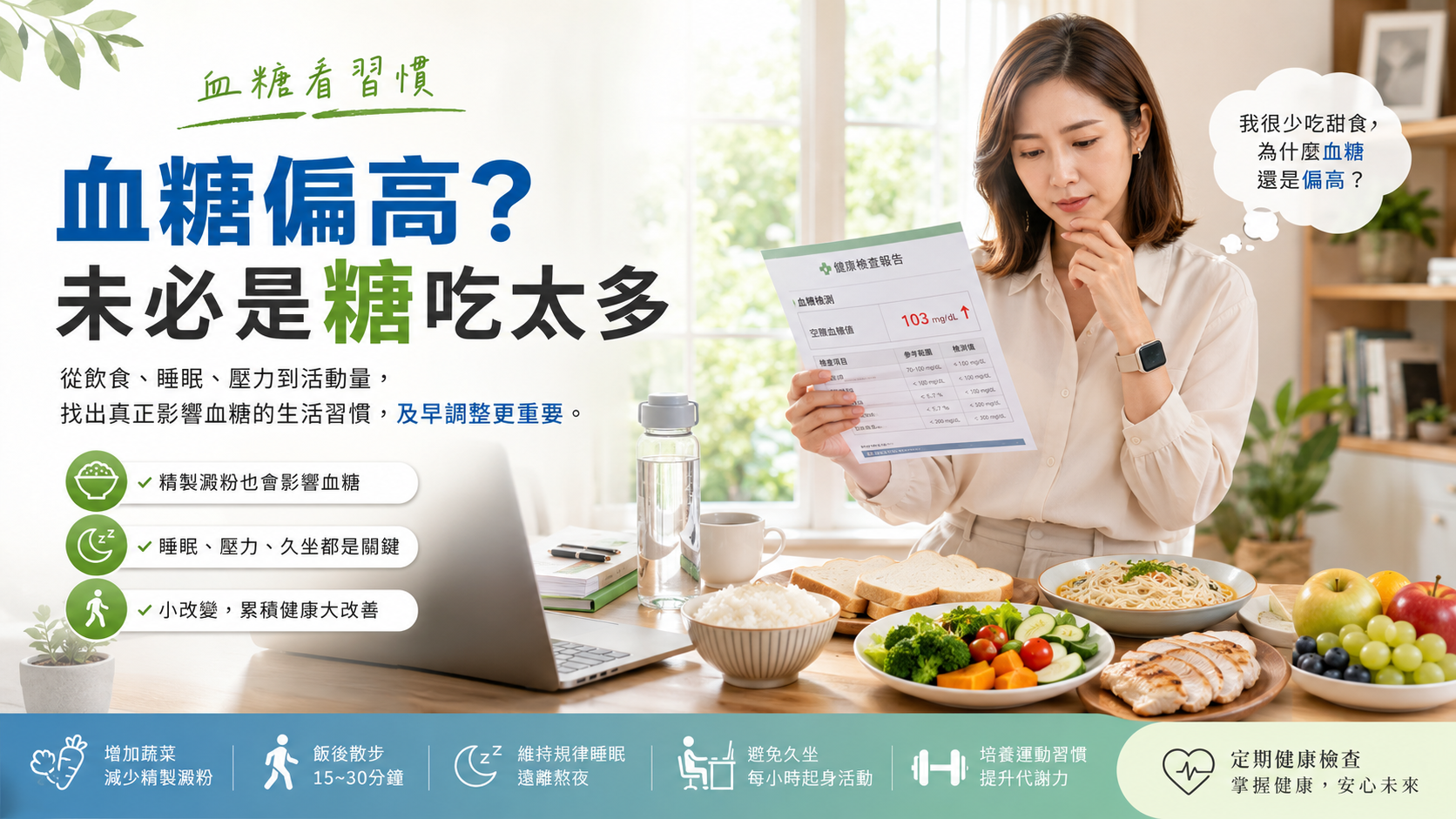 明明沒有吃很多甜食，健檢卻說血糖偏高？真正影響血糖的，可能不是糖