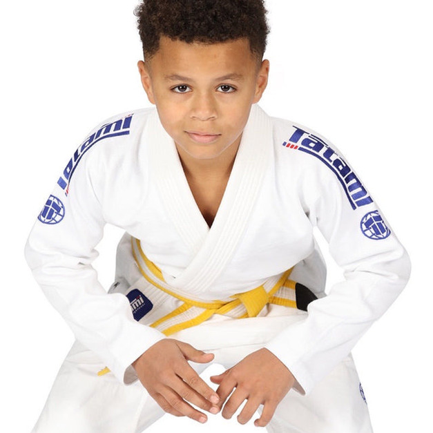 TATAMI 藍肩 兒童柔術道服-白【M0/M1/M2/M3】