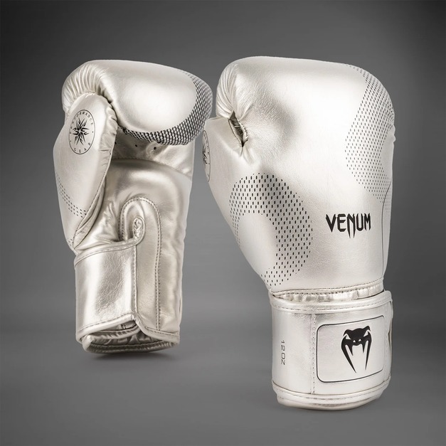 VENUM 時尚拳套-銀【14oz】