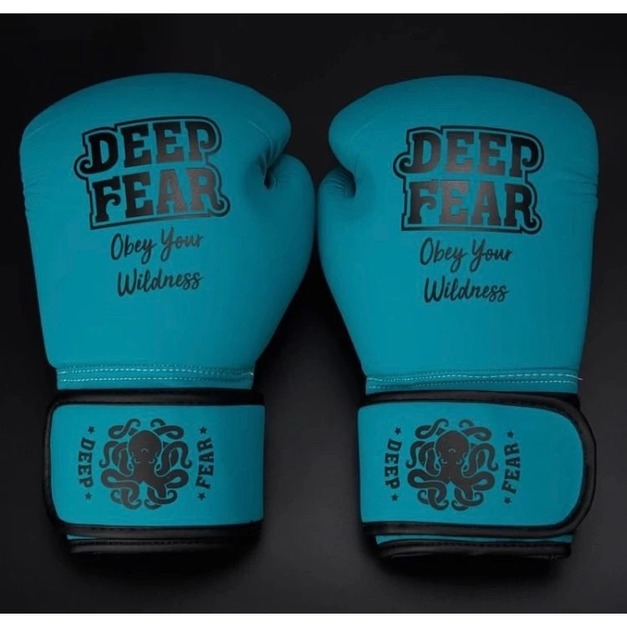 DEEPFEAR LOGO拳套-藍色【16oz】
