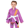 TATAMI 兒童柔術道服-紫蝴蝶【M0000/M000/M00/M0/M1】（含道帶)