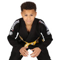 TATAMI 白肩 兒童柔術道服-黑【M2】含道帶