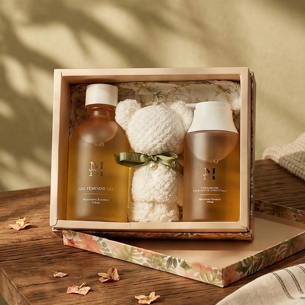 【秘境禮盒】私密織物淨養組（嫩白潔淨凝膠400ml+鳳梨酵素手洗精300ml+熊熊毛巾*1）