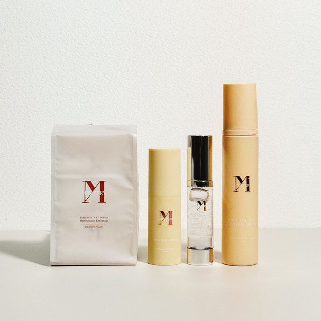 【秘境疼愛6折】私密潔淨保養四件套 ( 私密嫩白潔淨慕斯+私密護理噴霧+私密緊緻晶球凝露+私密植萃弱酸潔淨濕紙巾*1袋 )