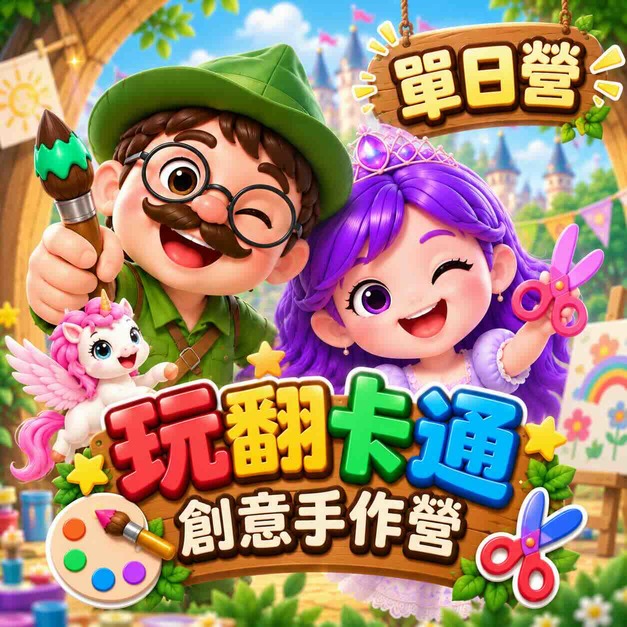 玩翻卡通創意手作營（單日營）