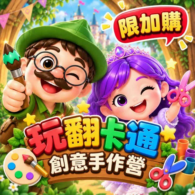 玩翻卡通創意手作營（限加購二日）