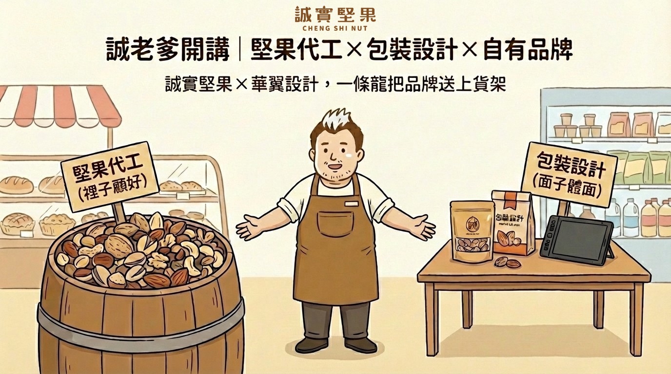 誠實堅果代工有底氣，華翼包裝設計顧顏面：讓恁ㄟ品牌不只好吃、好看嘛好賣
