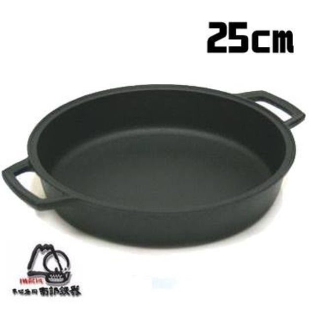 南部鐵器『日本岩鑄』IH壽喜燒鑄鐵鍋-微笑25cm