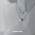 Qulie.Qulie｜純銀簡約珍珠蛇骨鍊