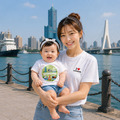 高雄旅行家族短袖T恤全家福親子裝(2色)【FM018】