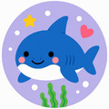 鯊魚徽章家族短袖T恤全家福親子裝(2色)【FM025】_4
