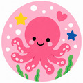 章魚徽章家族短袖T恤全家福親子裝(2色)【FM023】_4