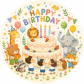 森林動物生日派對短袖T恤全家福親子裝(3色)【FM015】_6