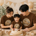 森林動物生日派對短袖T恤全家福親子裝(3色)【FM015】_5
