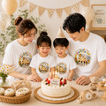 森林動物生日派對短袖T恤全家福親子裝(3色)【FM015】_4