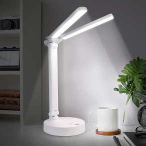 aibo雙頭多角度 充電式智能觸控 LED摺疊檯燈(三段色溫)