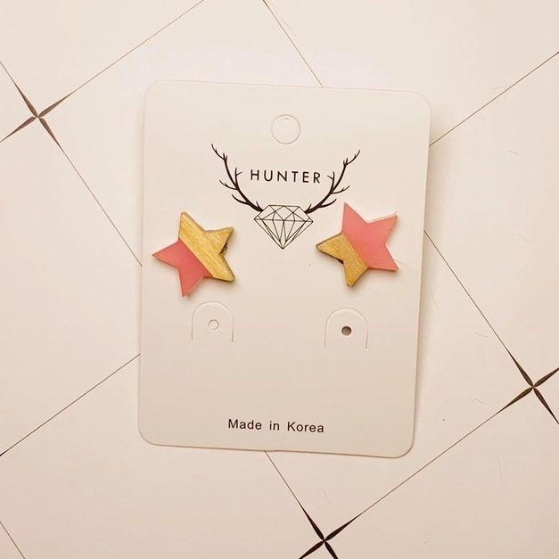 小清新木質迷你星星(粉)