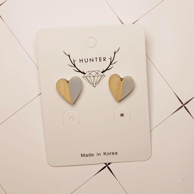 小清新木質迷你愛心(灰)