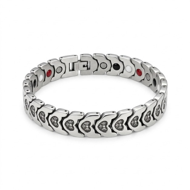 CHROME HEARTS 銀色愛心鏈節手鍊