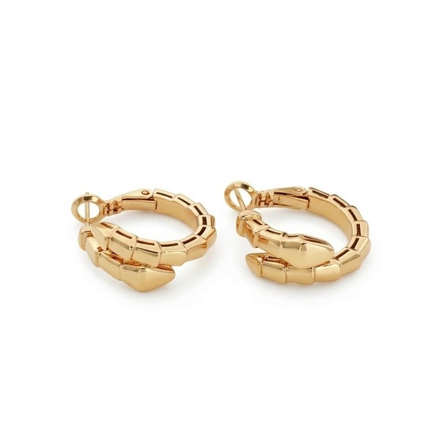 BVLGARI 蛇頭耳環 (銀色)