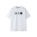 LOUIS VUITTON 刺繡老花 LV LOGO短袖 (白)