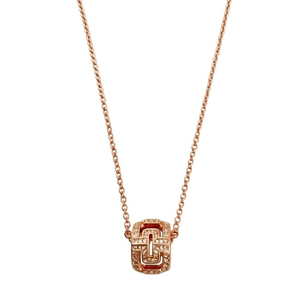 BVLGARI 玫瑰金迴紋針項鍊