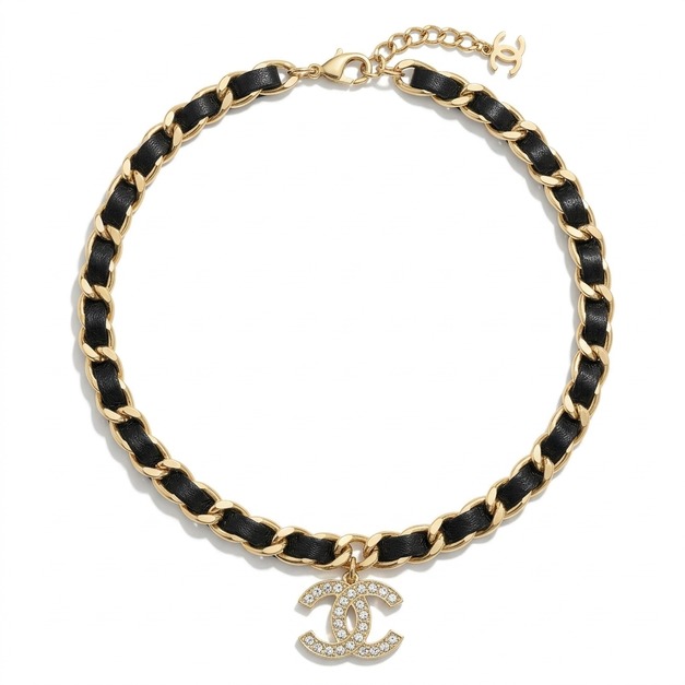 CHANEL 金色粗鏈項鍊