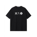 LOUIS VUITTON 刺繡老花 LV LOGO短袖 (黑)