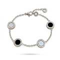 BVLGARI 銀色黑白貝母手鍊