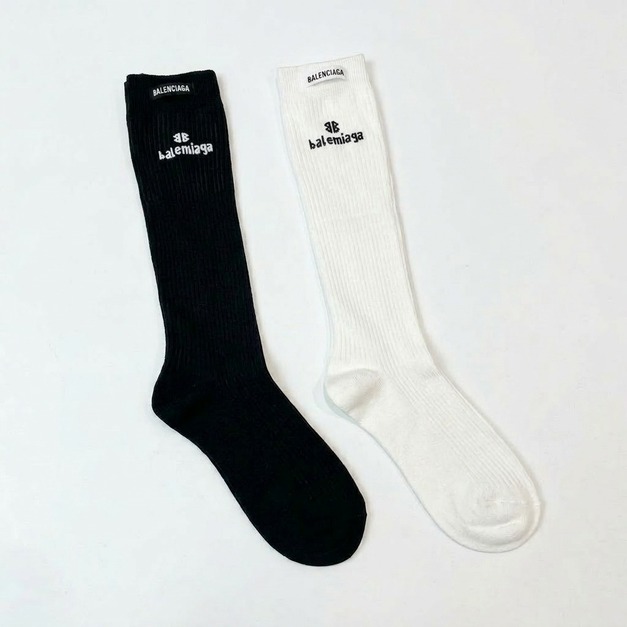 BALENCIAGA 雙B矽膠字母小腿襪 (一盒兩雙)