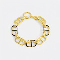 DIOR 金屬CD字母黑色鏈條手鍊