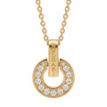 BVLGARI 鑲鑽圓環項鍊 (金)