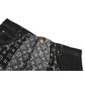 LOUIS VUITTON 四葉草老花拼接牛仔長褲_3