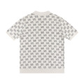 GUCCI 滿印字母提花針織衫短袖POLO (白)_1