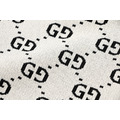 GUCCI 滿印字母提花針織衫短袖POLO (黑白)_3
