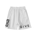GIVENCHY 字母大LOGO短褲 (白)_1