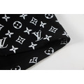 LOUIS VUITTON 下褲管滿版老花短褲 (黑)_2