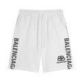 BALENCIAGA 雙邊字母LOGO短褲 (白)